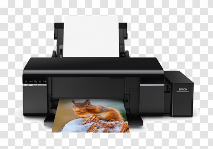 Inkjet Printing Epson Printer Continuous Ink System - Ecotank L805 Transparent PNG