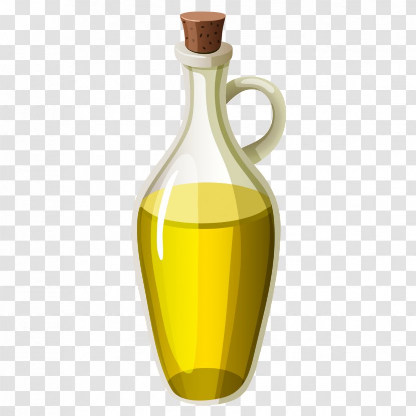 Olive Oil Vegetable - Glass Bottle - Vector Yellow Transparent PNG