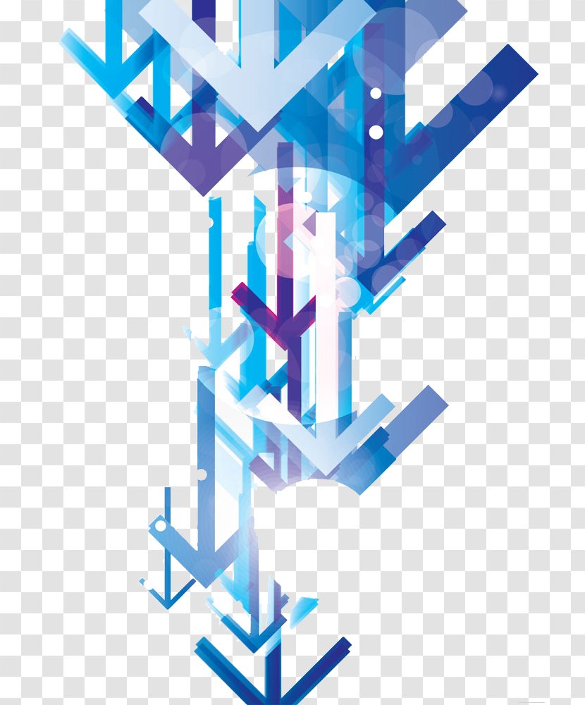 Arrow Euclidean Vector - Symbol - Blue Down Transparent PNG