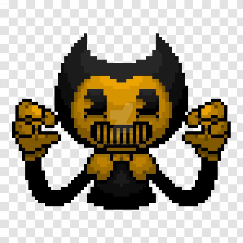 Bendy And The Ink Machine 8-bit Pixel Art - Chiptune - Angry Duck Transparent PNG