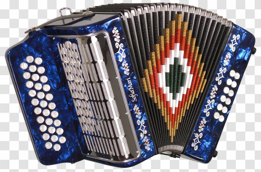 Diatonic Button Accordion Musical Instruments Free Reed Aerophone Garmon - Silhouette Transparent PNG