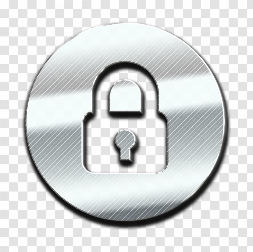 Padlock Icon Security Interface - Metal Hardware Accessory Transparent PNG