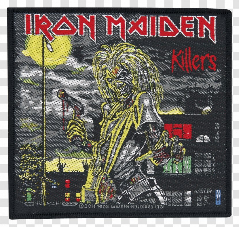 Iron Maiden Killers Heavy Metal Embroidered Patch Eddie - Art Transparent PNG