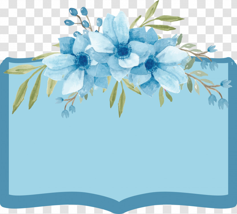 Flower Book Frame Flower Frame Book Frame Transparent PNG