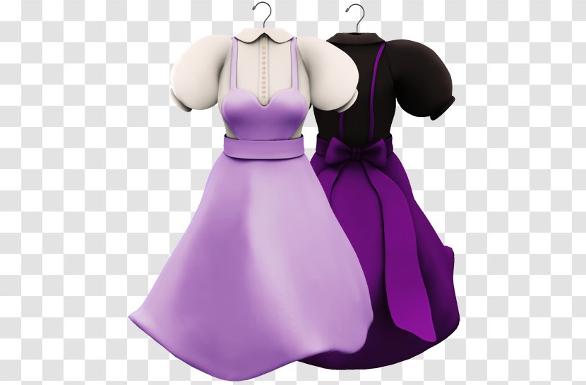 Dress Sleeve Neck - Purple - Valentine Night Transparent PNG