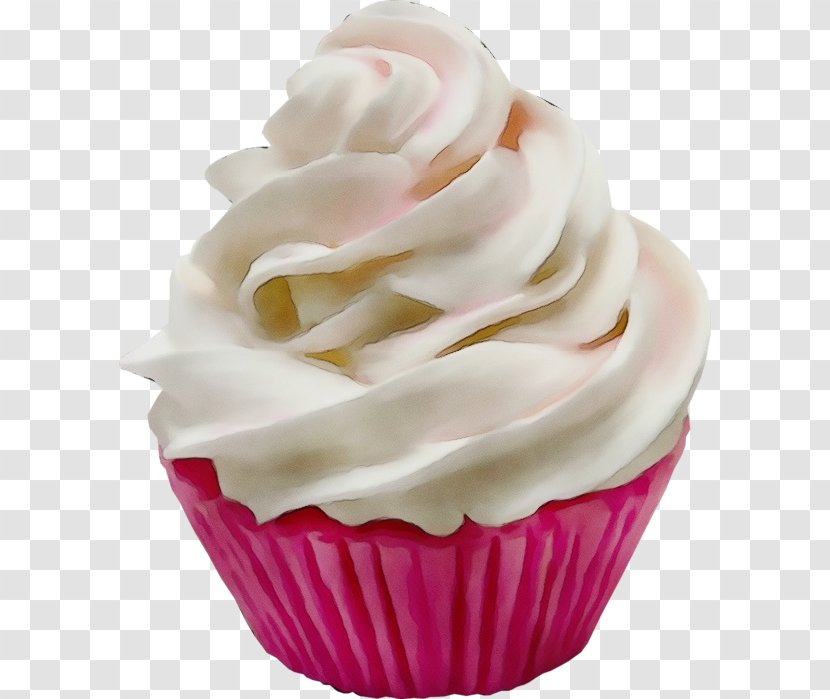 Cupcake Buttercream Food Icing Baking Cup - Cream Cheese Whipped Transparent PNG