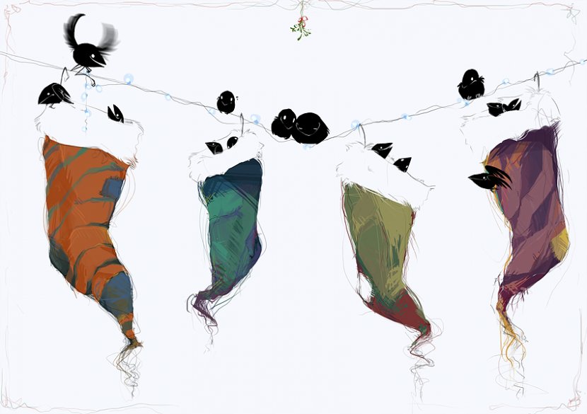 Christmas Stockings Illustration - Tradition - Stocking Art Transparent PNG