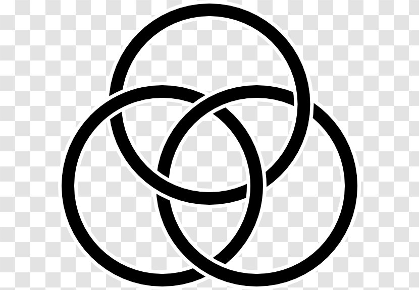 Borromean Rings Triquetra Trinity Knot - Line Art - Ring Transparent PNG