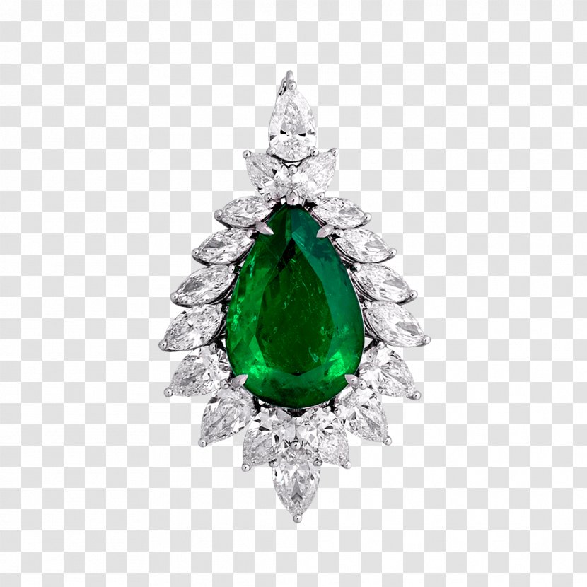 Emerald Jewellery Charms & Pendants Laofengxiang Jewellers Brooch - Earring Transparent PNG