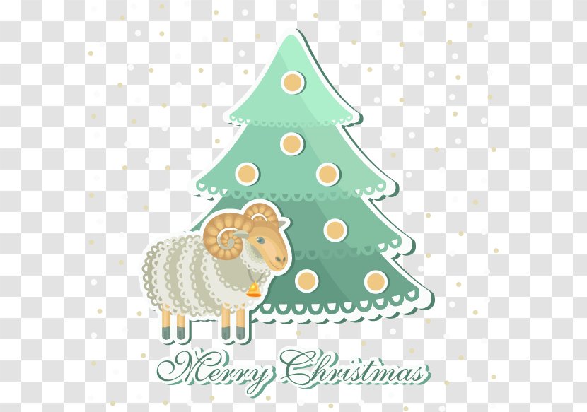 Sheep Christmas Tree - Art - Stickers Transparent PNG