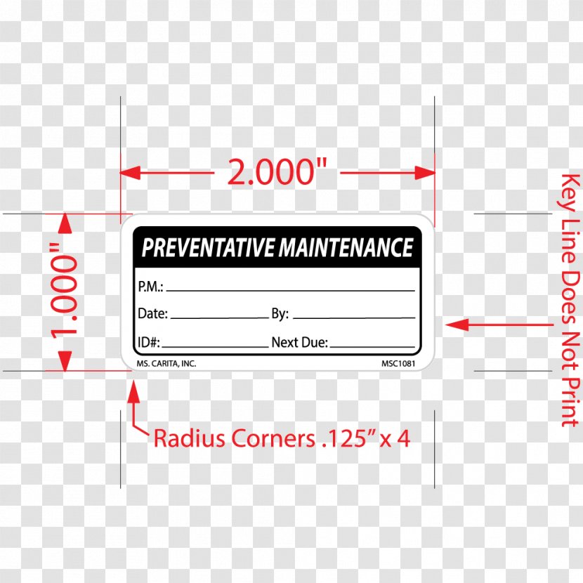 Preventive Maintenance Sticker Label Brand Transparent PNG