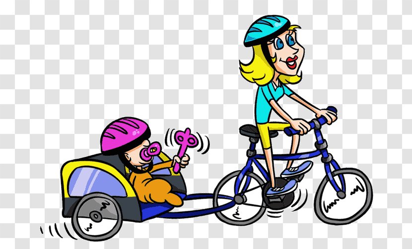 Bicycle Frames Download Clip Art - Tricycle - Mother Baby Transparent PNG