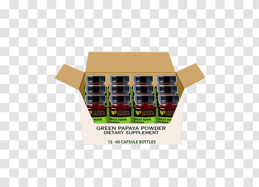 Papaya Leaf Genetically Modified Food Capsule Pawpaw - Bottle - Green Transparent PNG