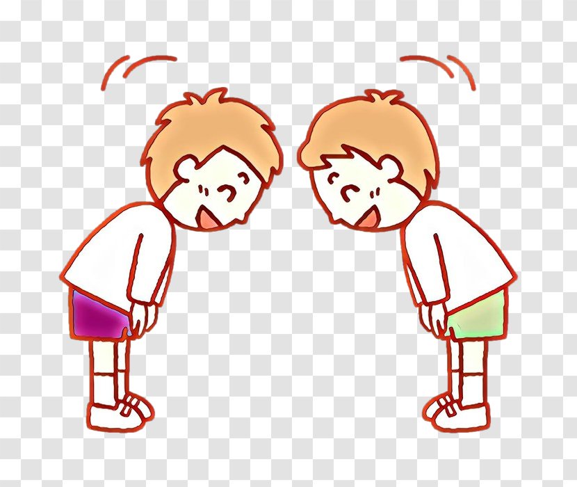 Cartoon Line Art Cheek Interaction Gesture - Happy Finger Transparent PNG