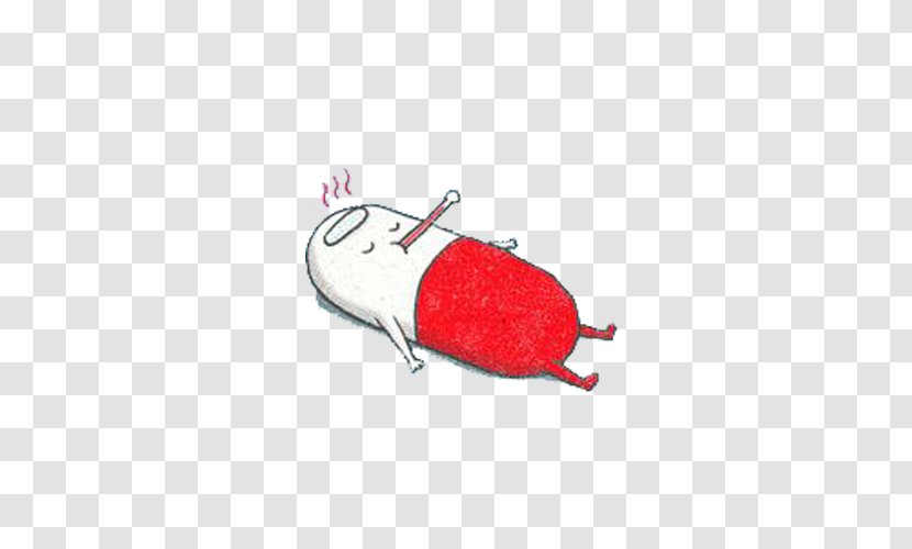 Fever Download Google Images - Red - Cute Hand-painted Small Pills Transparent PNG