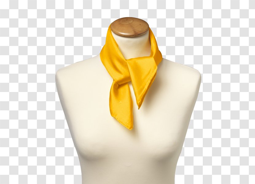 Yellow Necktie Scarf Silk Shawl - Neck Transparent PNG