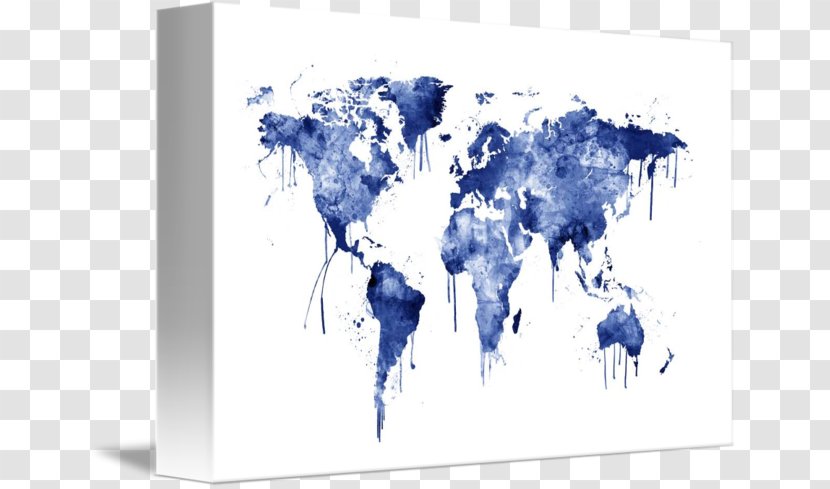 World Map Watercolor Painting Art Transparent PNG
