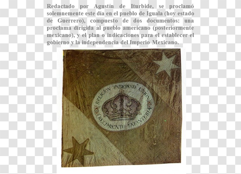 /m/083vt Army Of The Three Guarantees Flag - Wood - Dia De La Independencia Transparent PNG