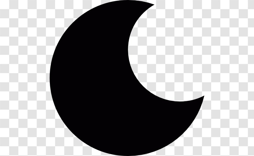 Lunar Phase Moon Star And Crescent Symbol - Monochrome Photography Transparent PNG