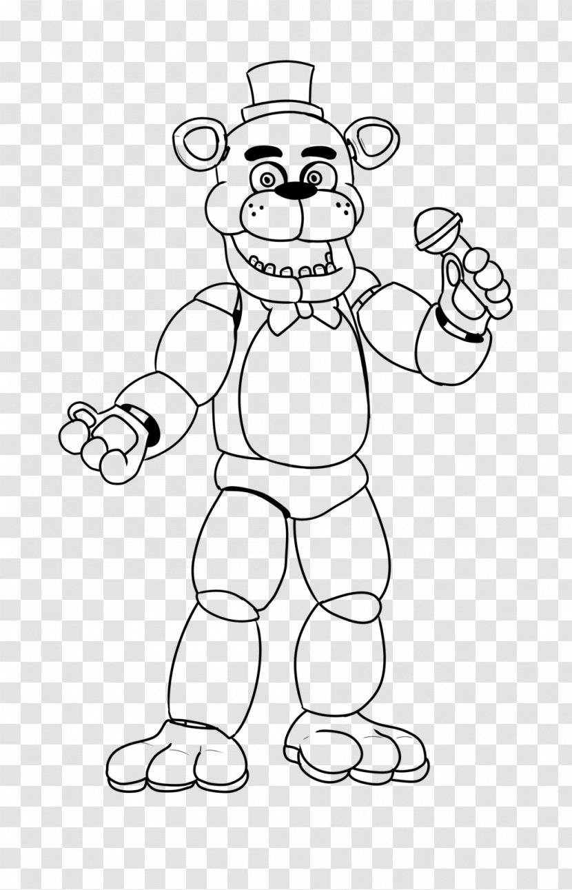 Five Nights At Freddy's: Sister Location Line Art Freddy's 2 Drawing - Frame - Black And White Shading Transparent PNG
