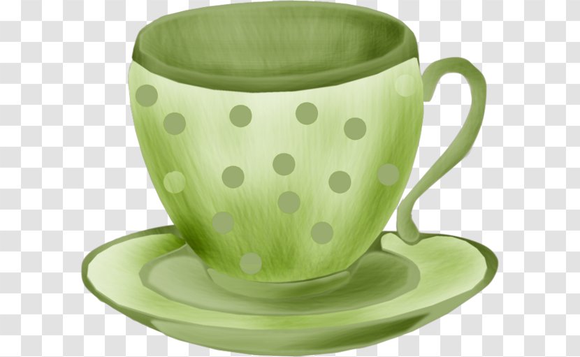 Coffee Cup Teacup Mug - Cartoon Green Transparent PNG