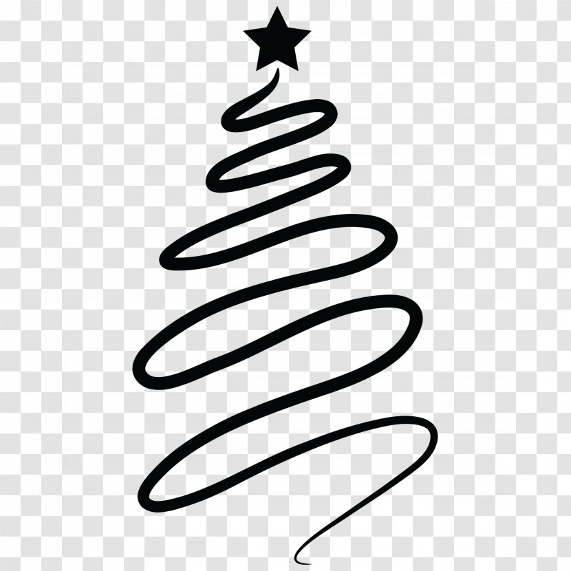 Santa Claus Christmas Tree Silhouette Clip Art - Decoration - Swirl Cliparts Transparent PNG