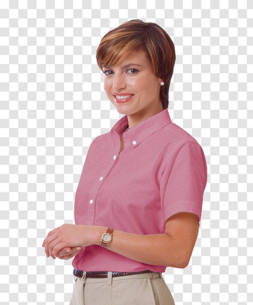 Dress Shirt T-shirt Blouse Polo Collar - Arm Transparent PNG