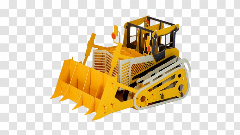 Bulldozer Paper Pop Cards Heavy Machinery Wheel Tractor-scraper - Ferris Transparent PNG