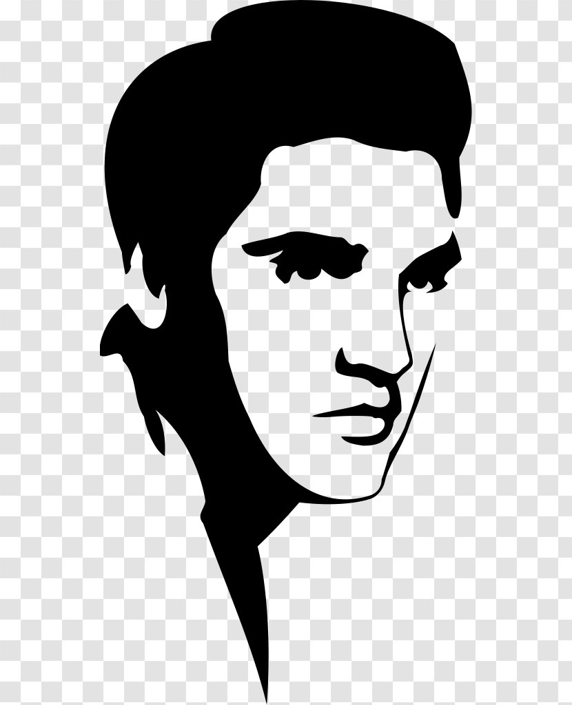 Elvis Presley Stencil Silhouette Art - Drawing Transparent PNG