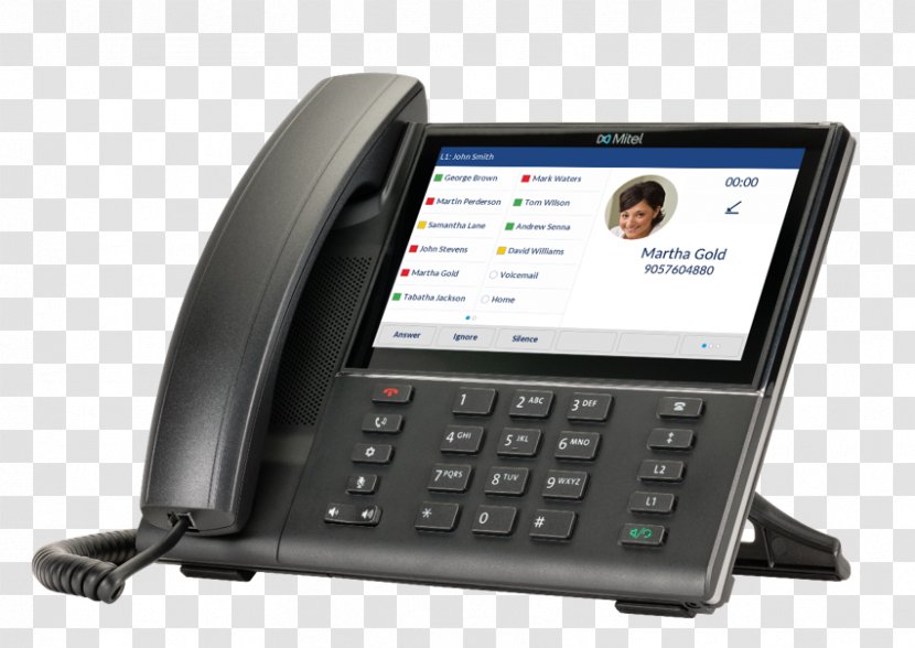 Session Initiation Protocol VoIP Phone Mitel 6873 Telephone Voice Over IP - Cloud Computing Transparent PNG