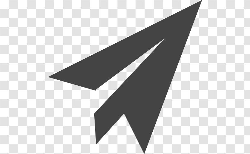 Airplane Paper Plane - Monochrome Transparent PNG