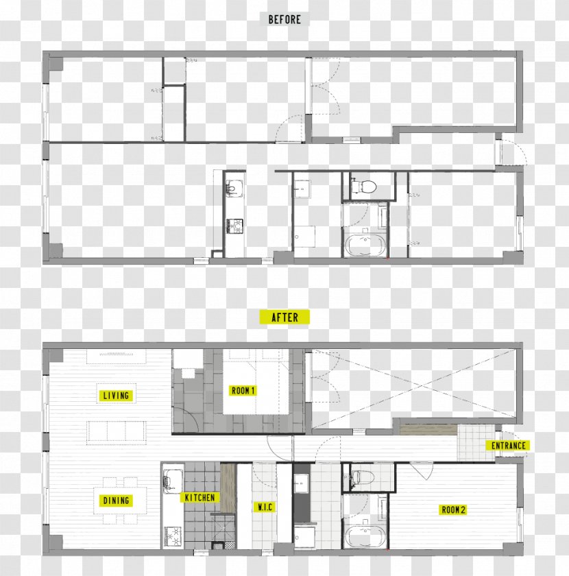 Floor Plan House Architecture - Renovation Transparent PNG