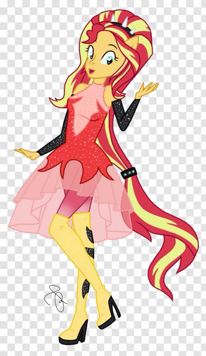 Sunset Shimmer Pony Applejack Pinkie Pie Clip Art - Fictional Character Transparent PNG