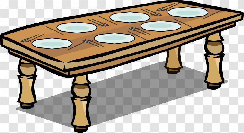 Club Penguin Table Furniture Matbord - Walt Disney Company - Coffee Transparent PNG