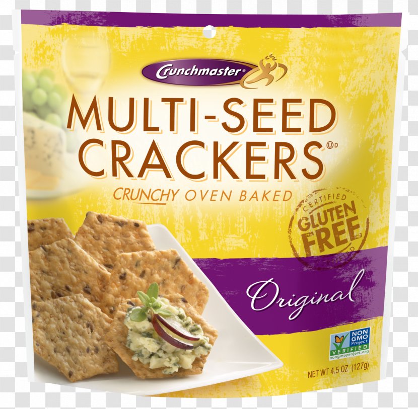 Crunch Master Gluten Free Multi-Seed Crackers Food Crunchmaster Original Multiseed Cracker, 4.5 Oz (Pack Of 12) - Baked Goods - Breakfast Cereal Transparent PNG