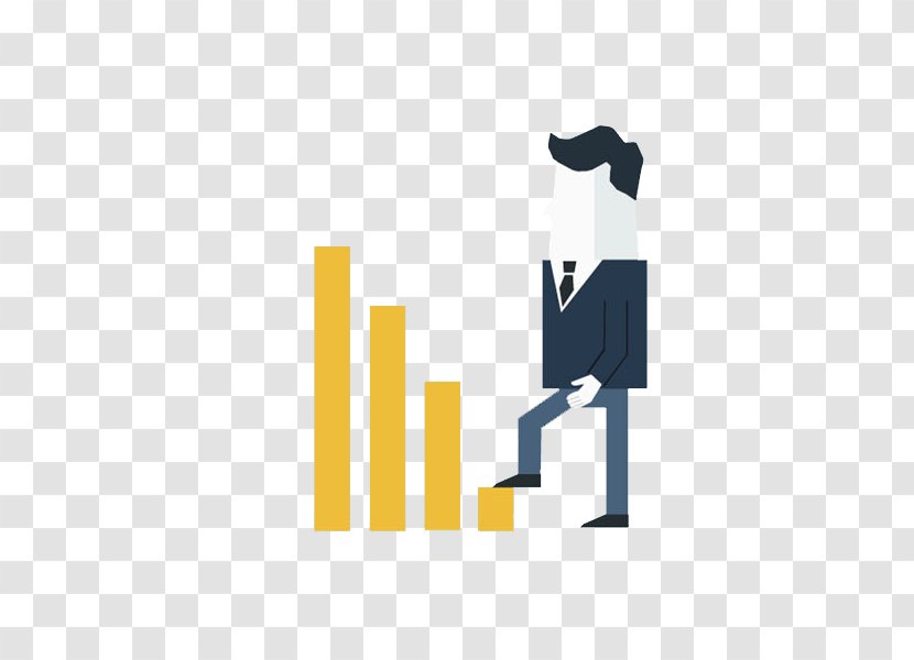 Stairs Ladder Cartoon Businessperson - The Man On Transparent PNG