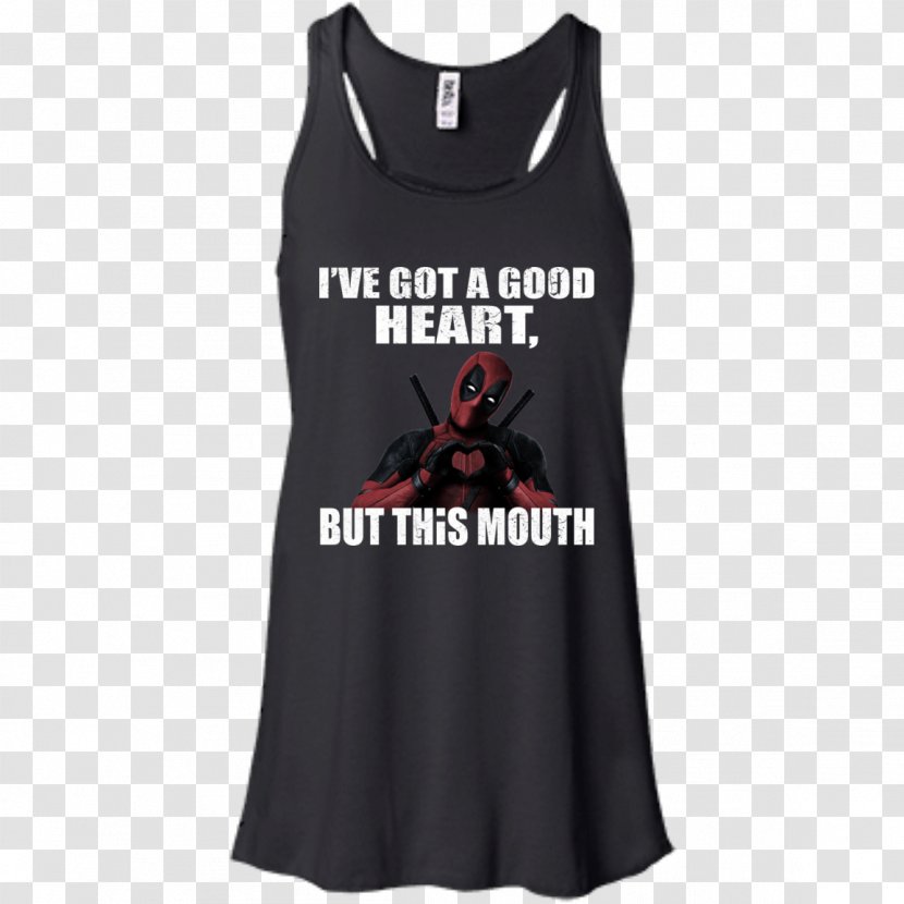 T-shirt Hoodie YouTube Sleeve - Black - Deadpool Heart Transparent PNG