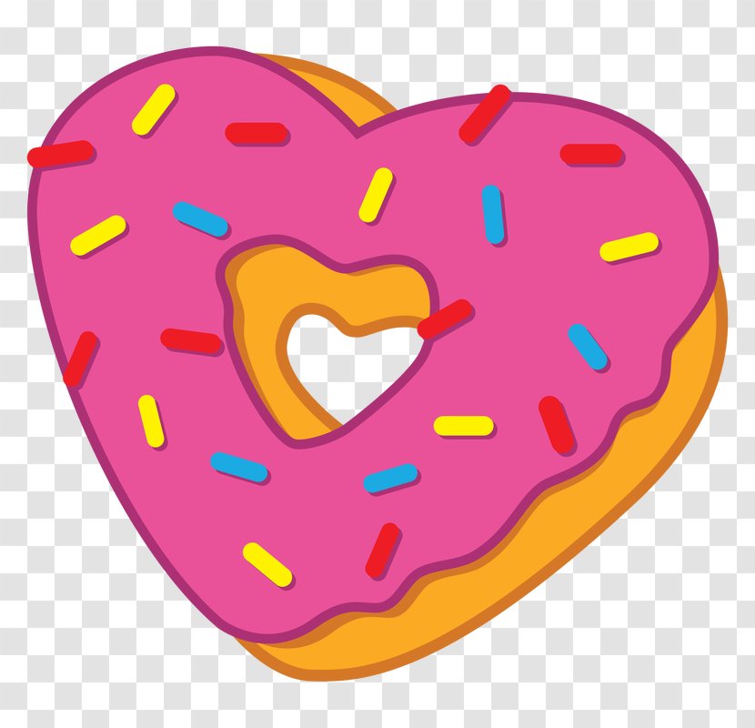 Donuts Cartoon Clip Art - Flower - Sweet Heart Transparent PNG