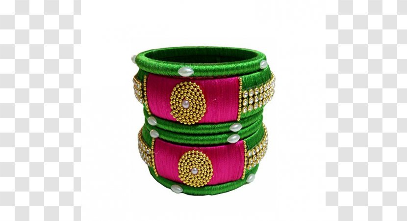 Bangle Thread Silk Magenta Jewellery - Yarn Transparent PNG