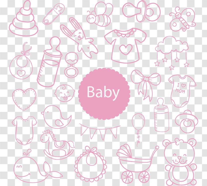 China Infant Pattern - Pink - Baby Shading Background Transparent PNG