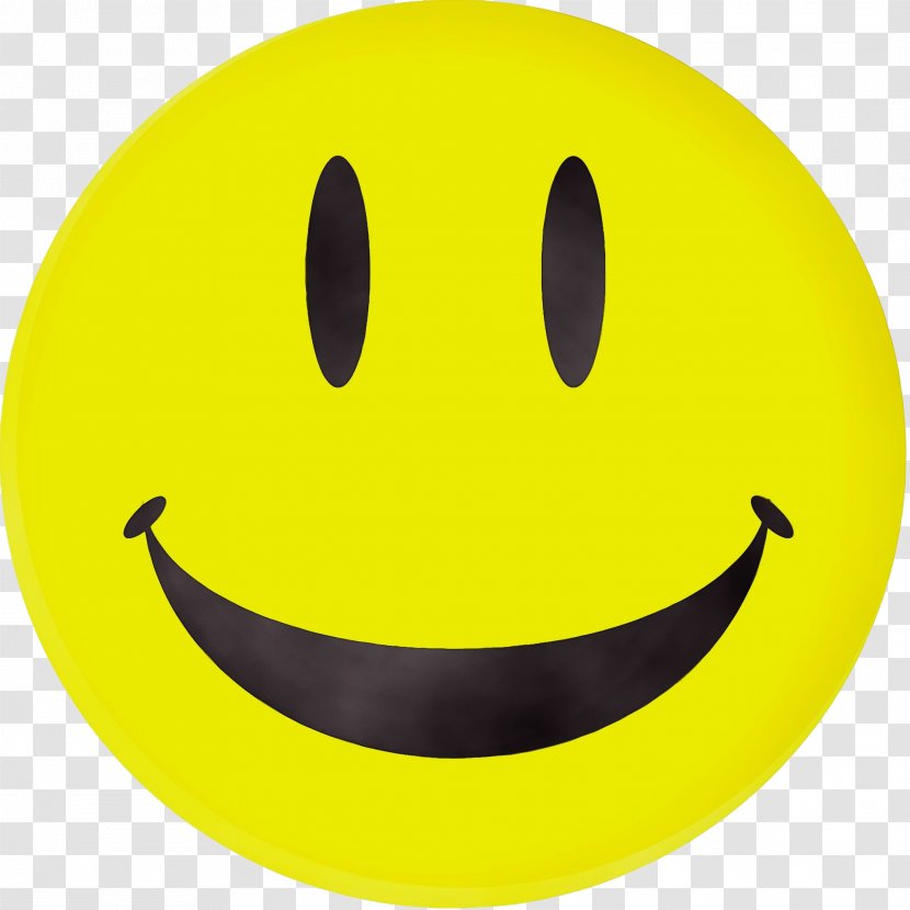 Happy Face Emoji - Watercolor - Sticker Comedy Transparent PNG