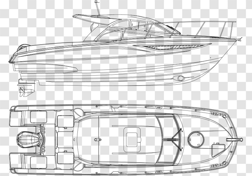 Yacht Water Transportation Line Art Boating 08854 - Watercraft Transparent PNG