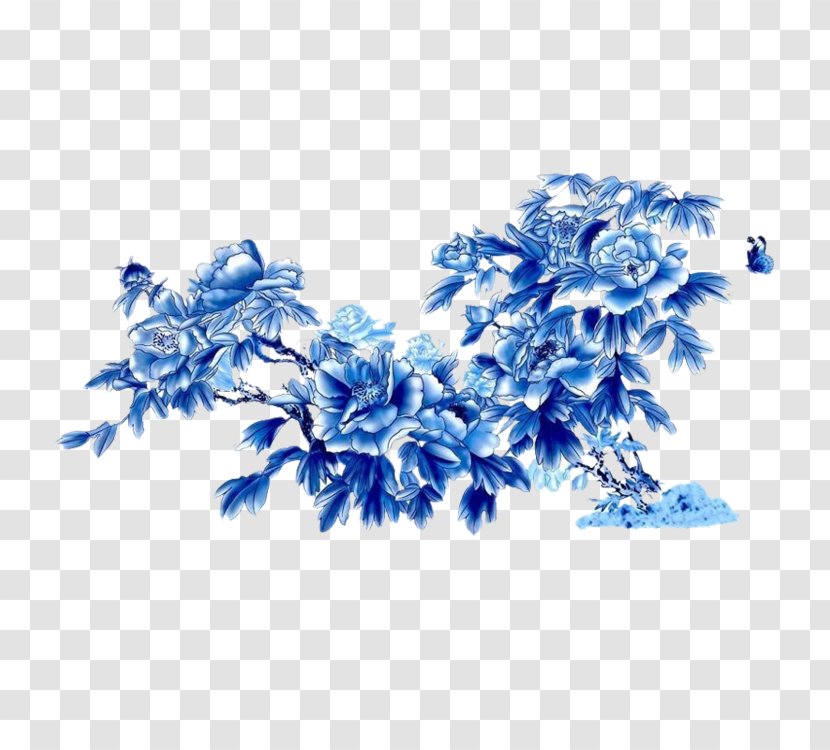 Blue And White Pottery Clip Art Jingdezhen Image Porcelain - Cobalt - Chinese Motif Transparent PNG