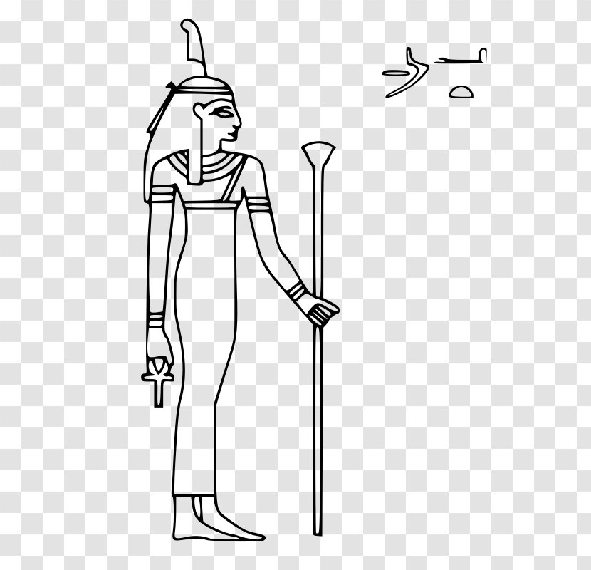 Ancient Egyptian Deities Isis Mythology Maat - Coloring Book - Goddess Vector Transparent PNG