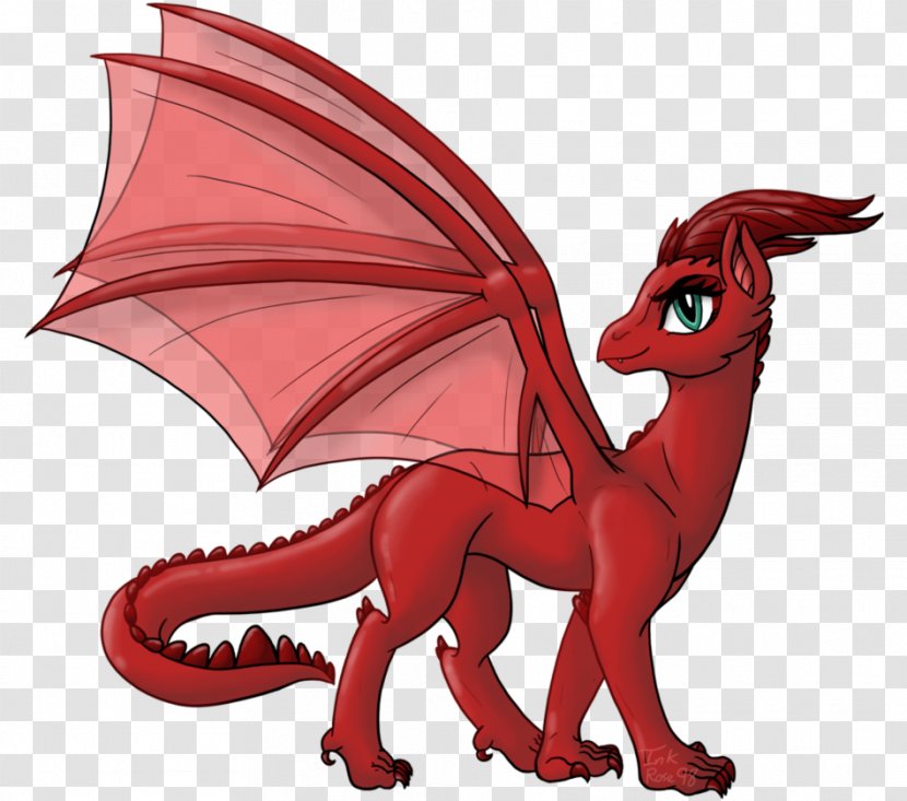 Dragon Drawing Art - Red Transparent PNG