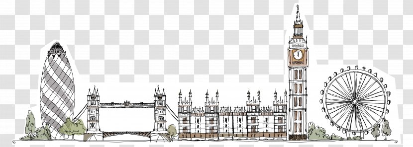 City Of London Skyline Drawing - Royaltyfree - Eye Transparent PNG