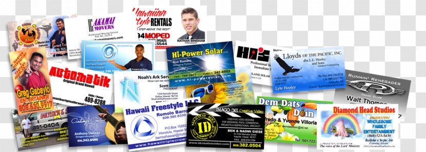 Display Advertising Graphic Design Hawaii Marketing - Online - Professional Business Card Transparent PNG