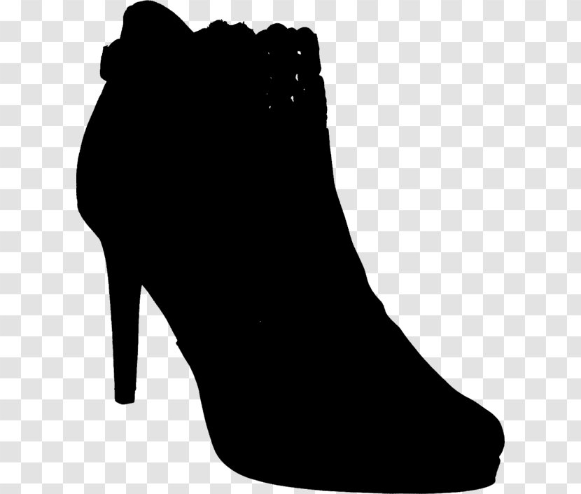 Clip Art High-heeled Shoe Vector Graphics Boot Openclipart - Black Transparent PNG