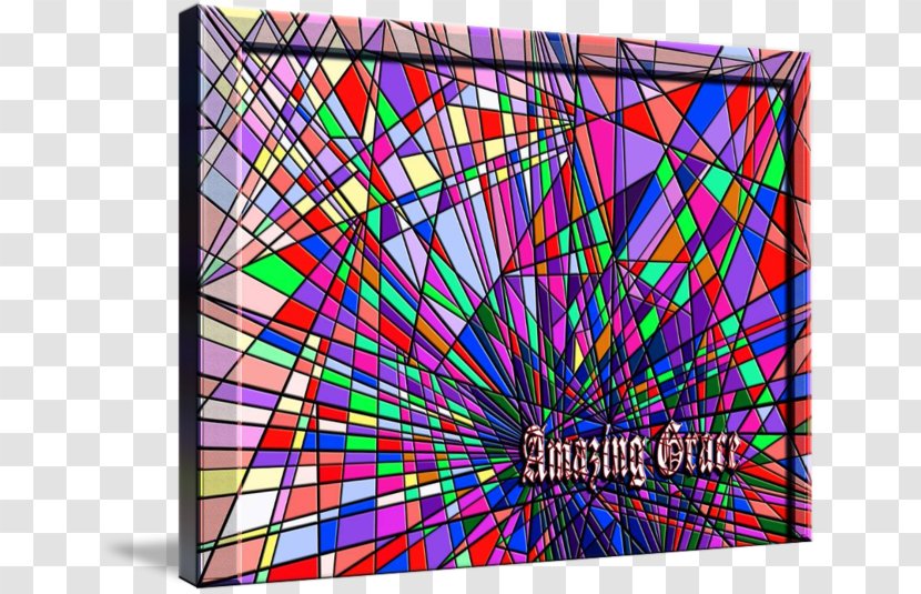 Stained Glass Symmetry Modern Art Line Pattern Transparent PNG