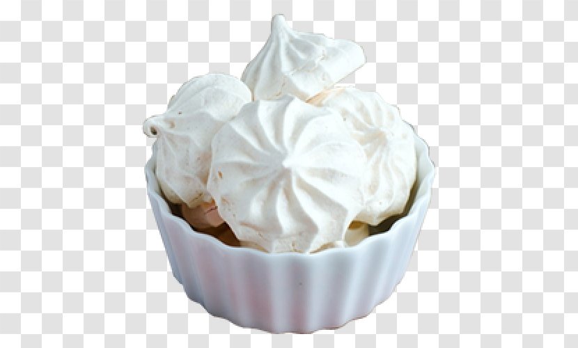 White Meringue Food Cuisine Dessert - Whipped Cream - Zefir Transparent PNG